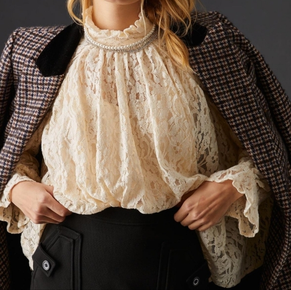 MILLE CHANTAL TRAPEZE BLOUSE IN CREAM SIZE XXS NWT - Picture 3 of 9